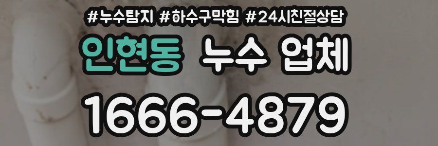 인현동 누수 업체