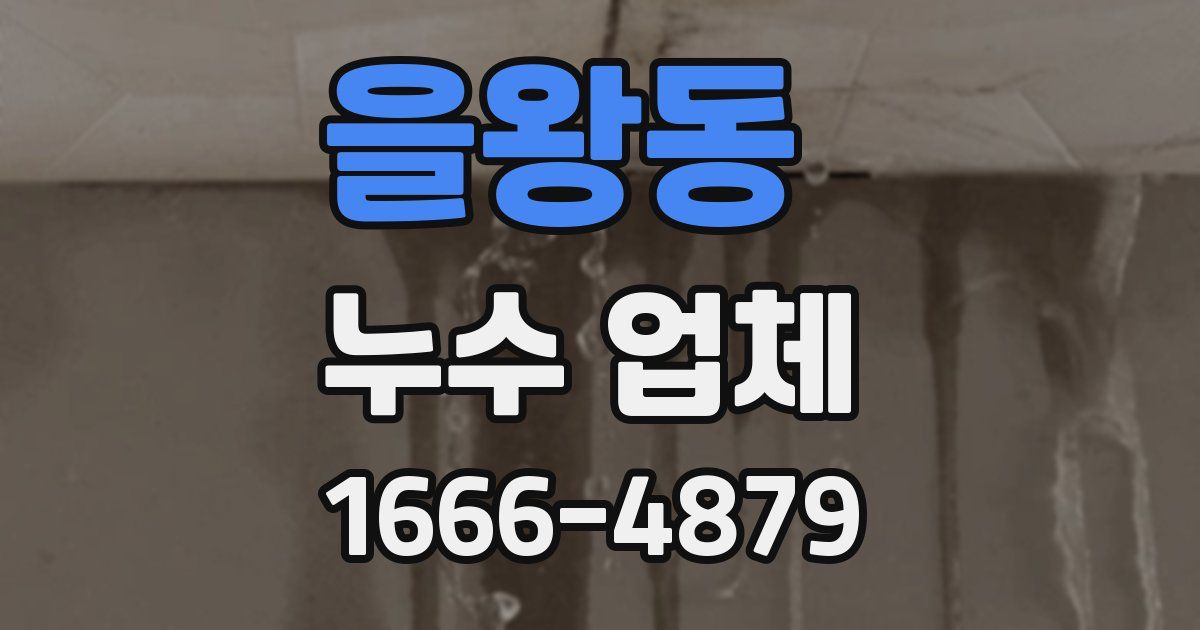 을왕동 누수 업체
