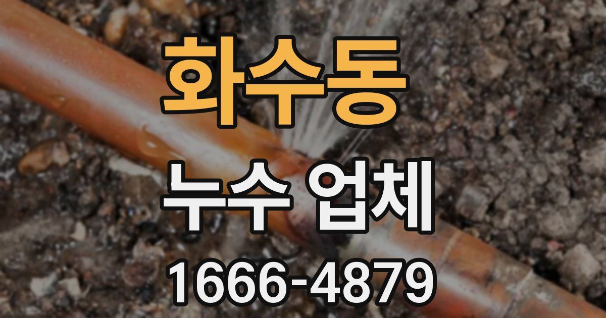 화수동 누수 업체