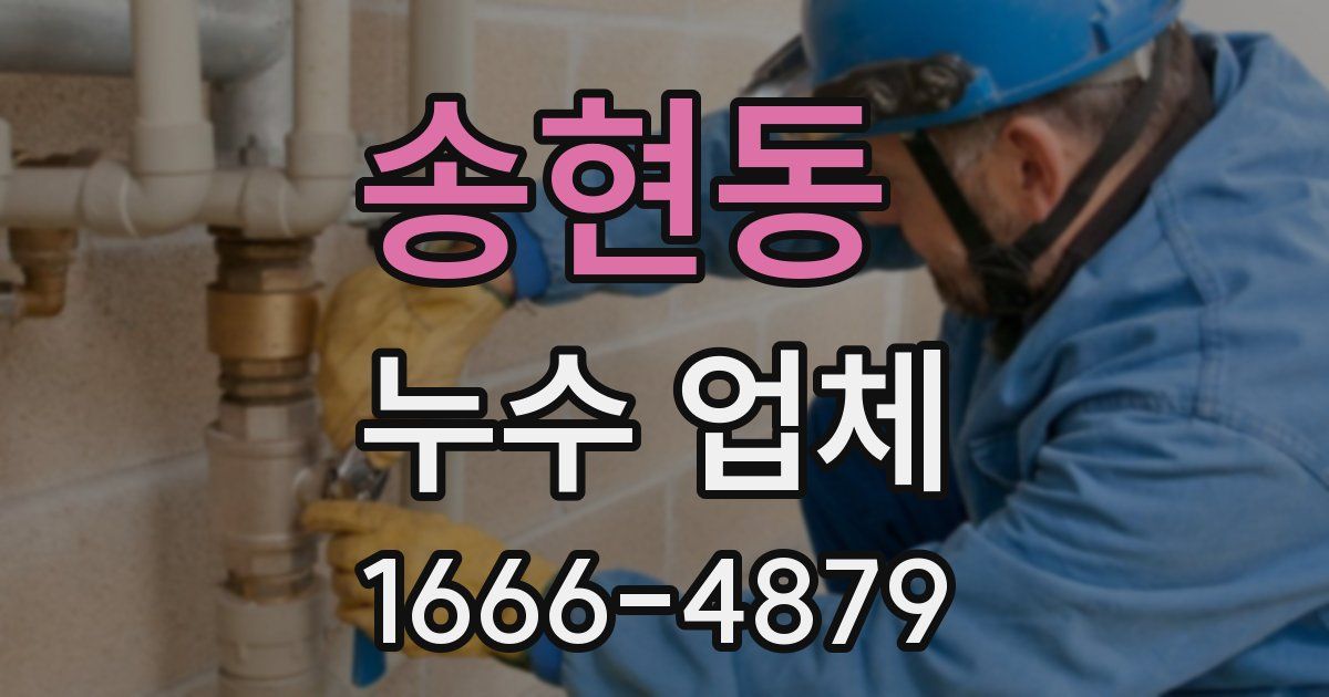 송현동 누수 업체