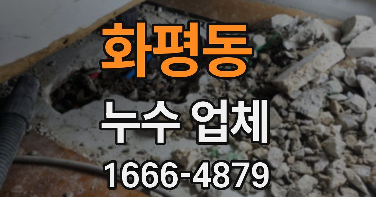 화평동 누수 업체