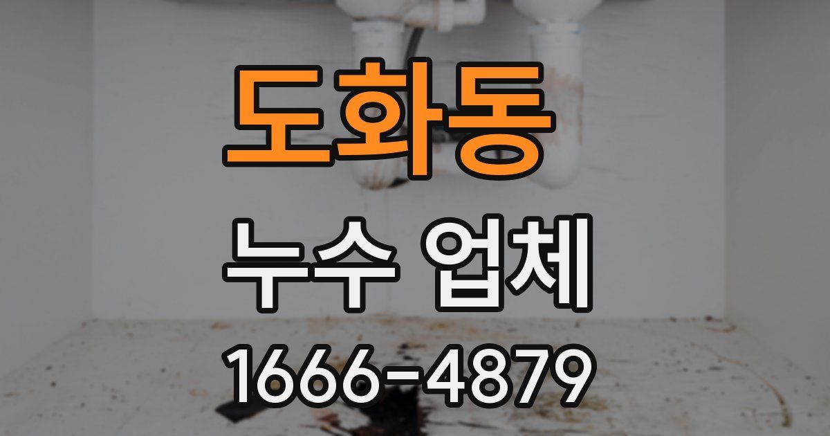 도화동 누수 업체