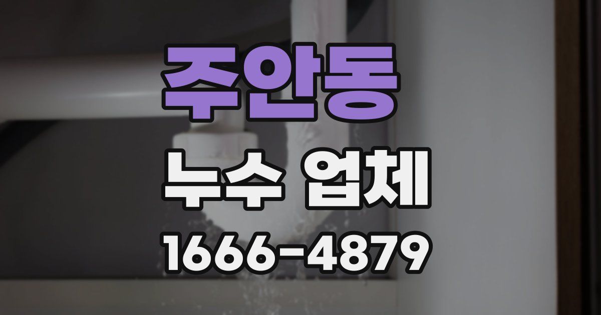주안동 누수 업체