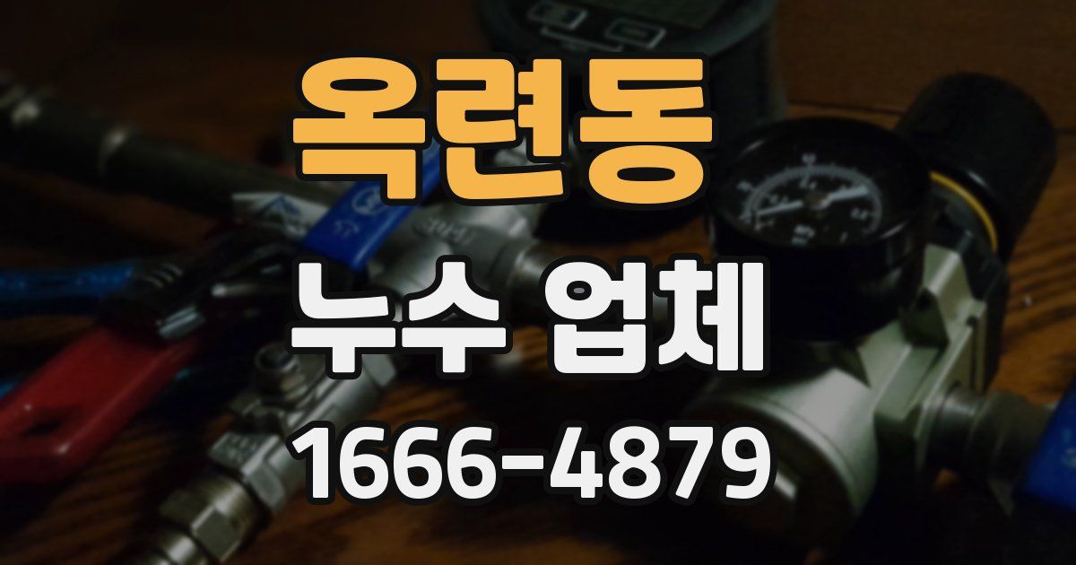 옥련동 누수 업체