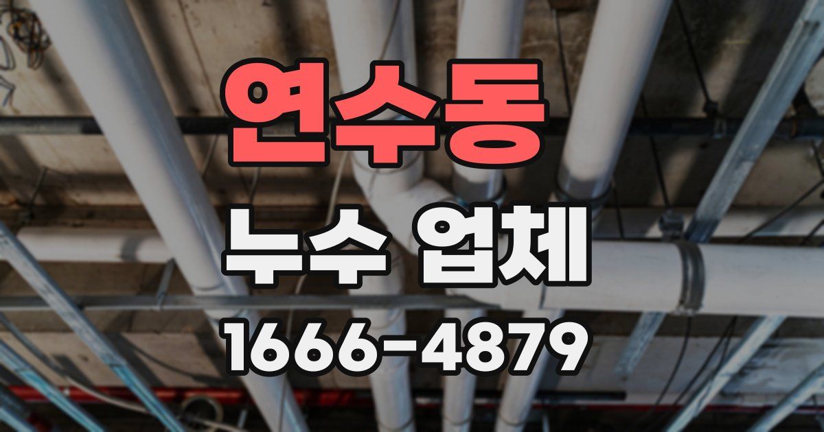 연수동 누수 업체