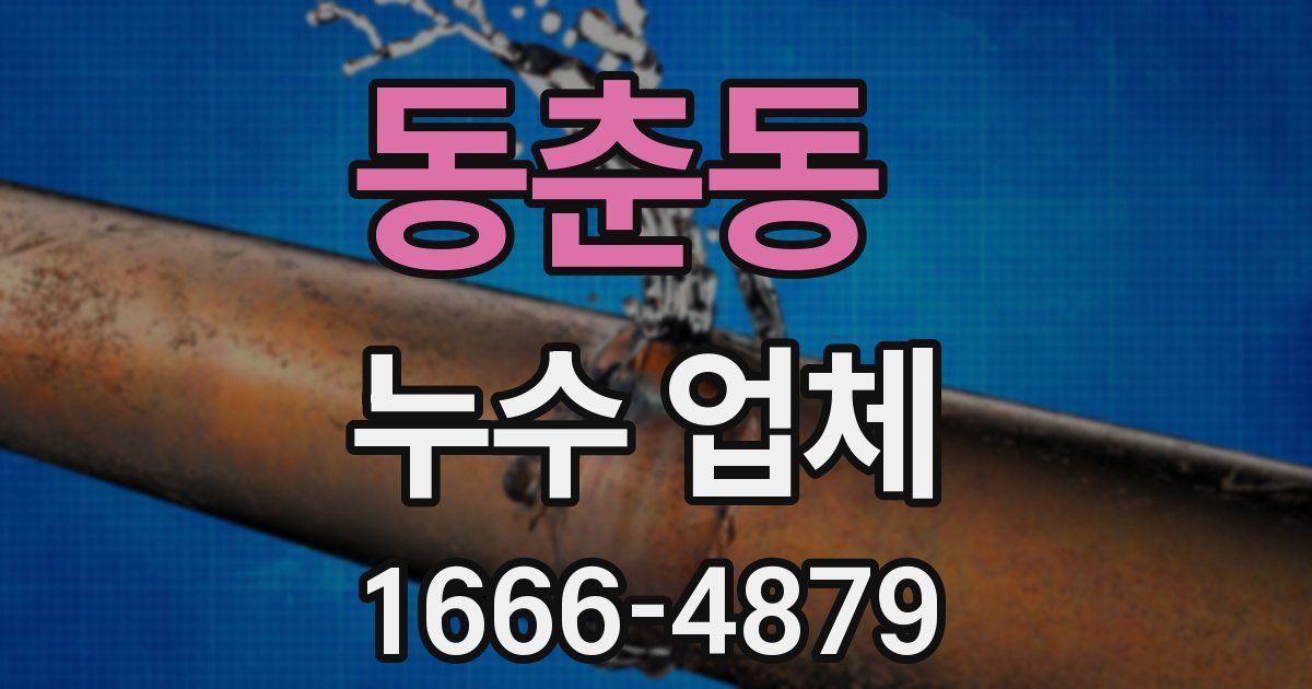 동춘동 누수 업체