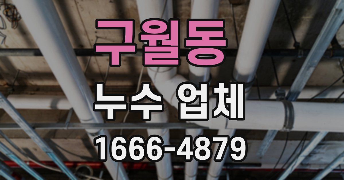 구월동 누수 업체