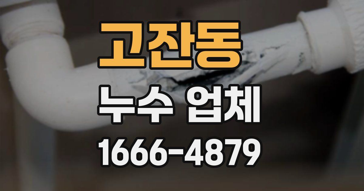 고잔동 누수 업체