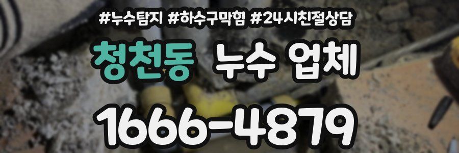 청천동 누수 업체