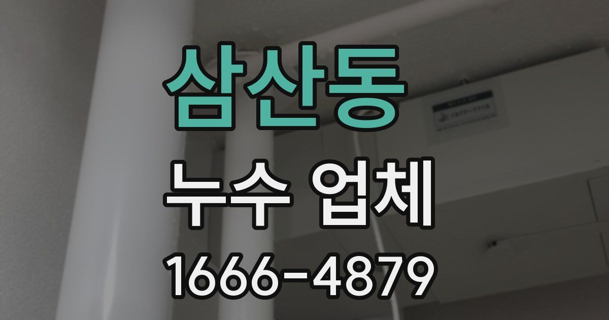 삼산동 누수 업체