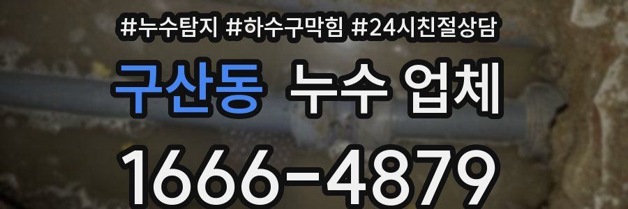 구산동 누수 업체