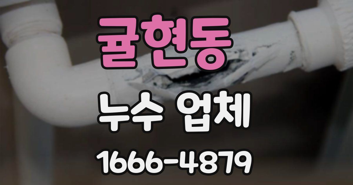 귤현동 누수 업체
