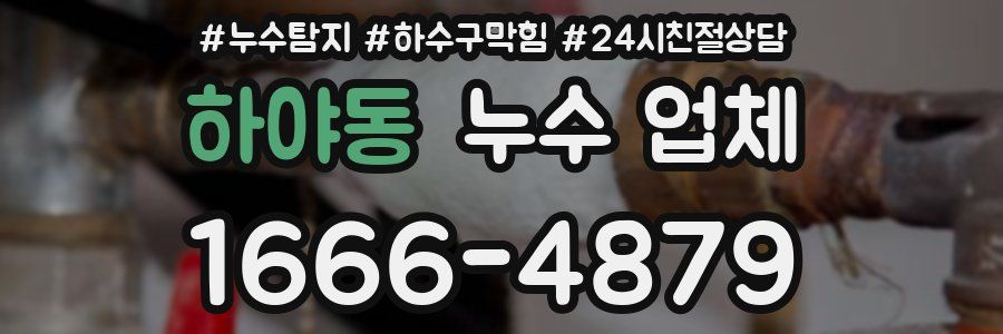 하야동 누수 업체