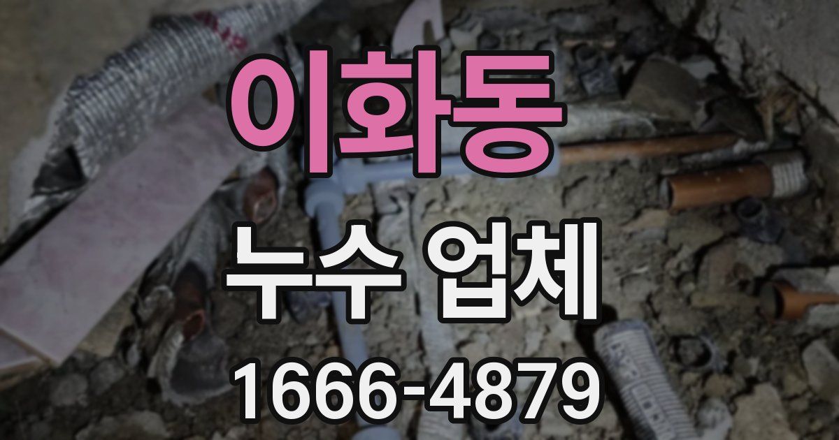 이화동 누수 업체