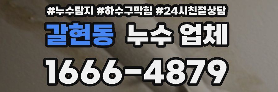 갈현동 누수 업체