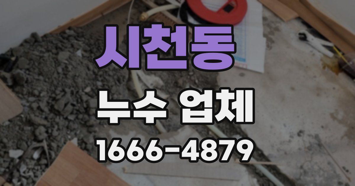 시천동 누수 업체