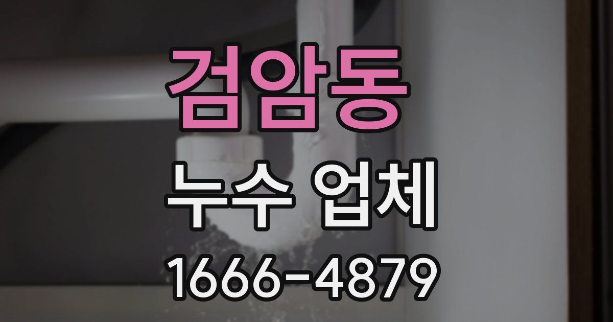 검암동 누수 업체