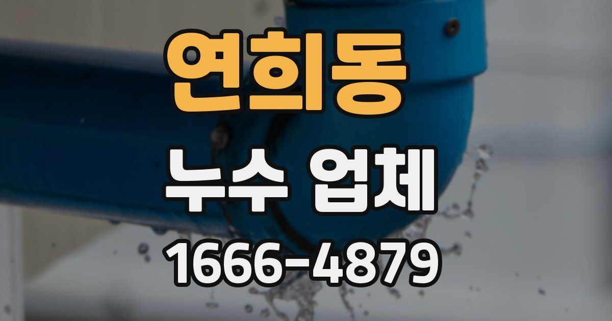 연희동 누수 업체