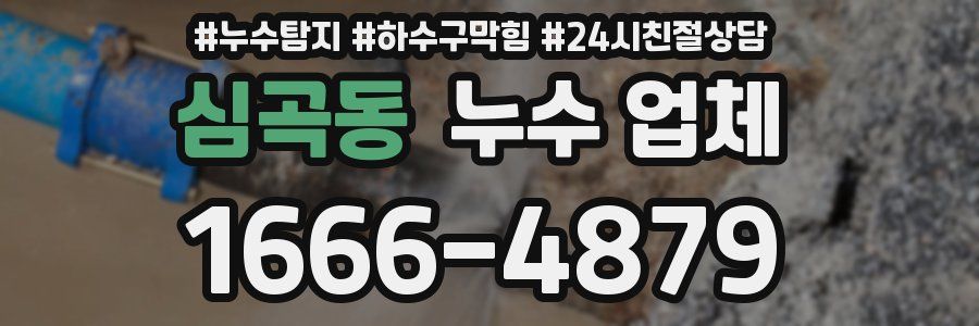 심곡동 누수 업체