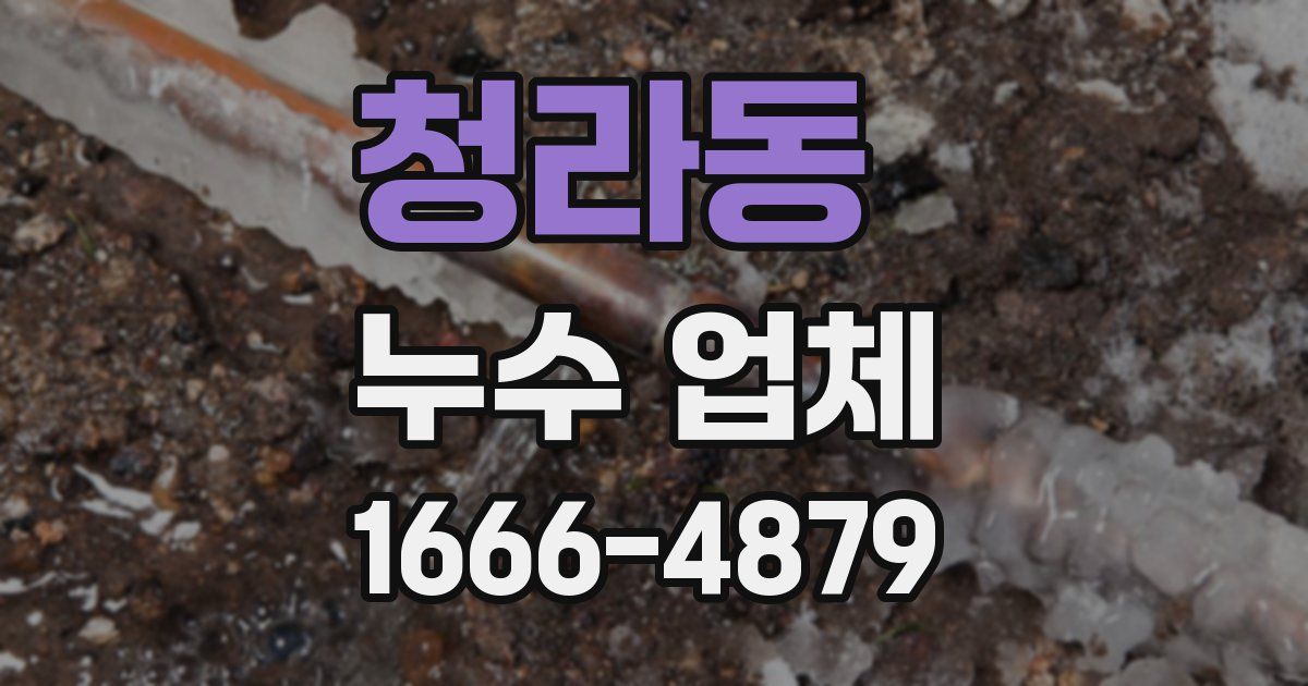 청라동 누수 업체