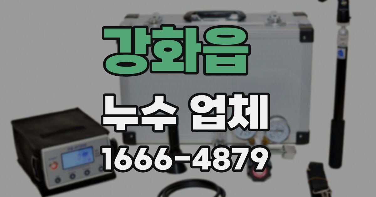 강화읍 누수 업체