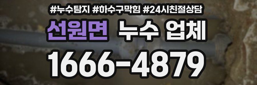 선원면 누수 업체