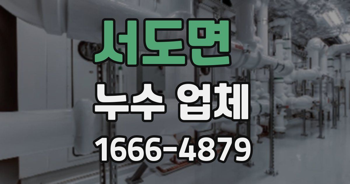 서도면 누수 업체