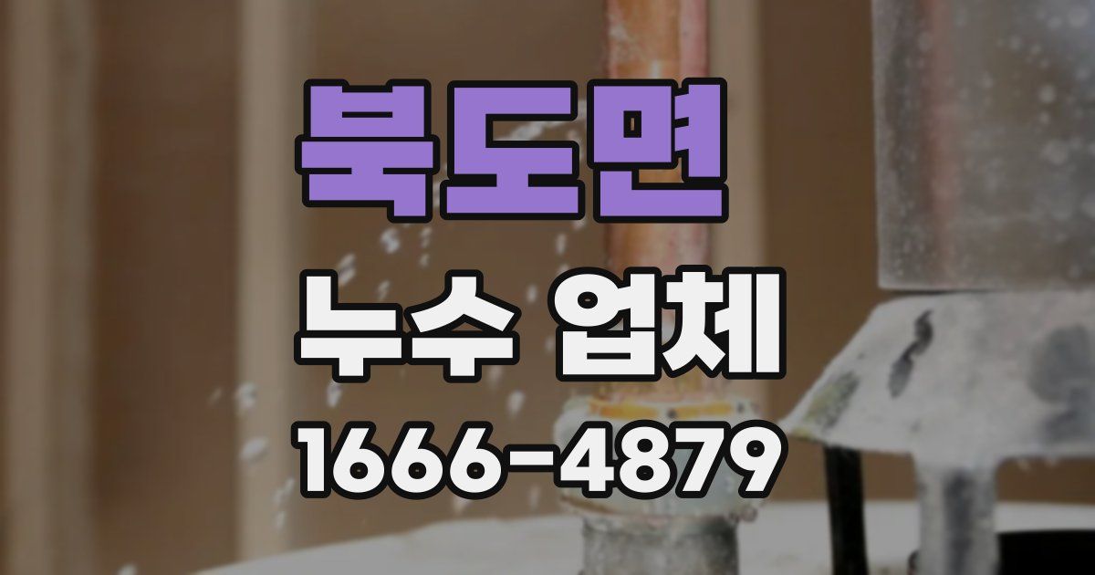 북도면 누수 업체