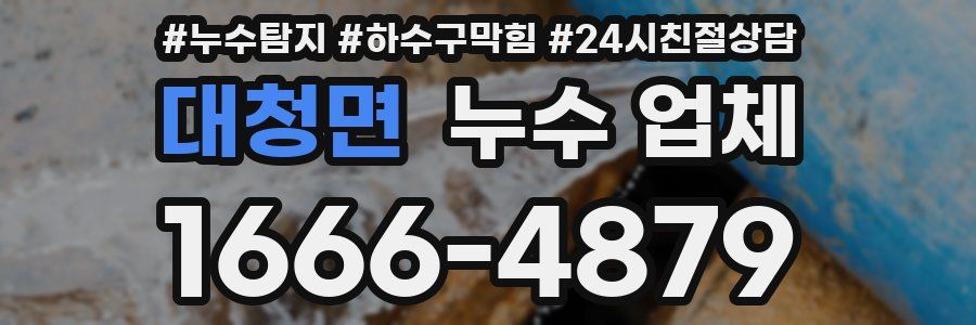 대청면 누수 업체