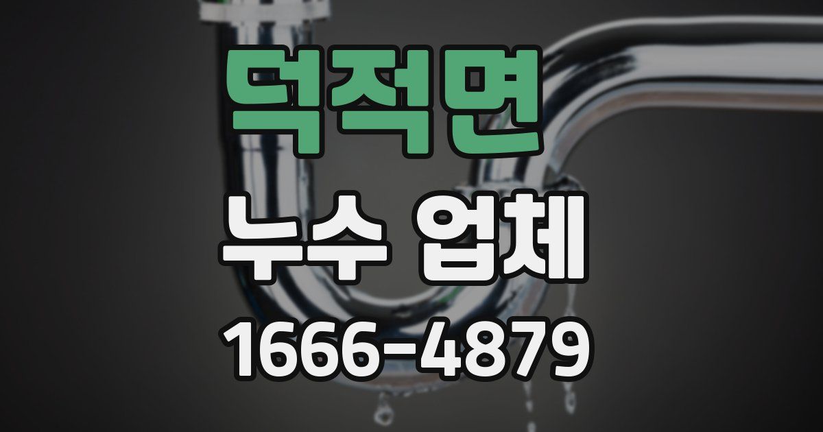 덕적면 누수 업체