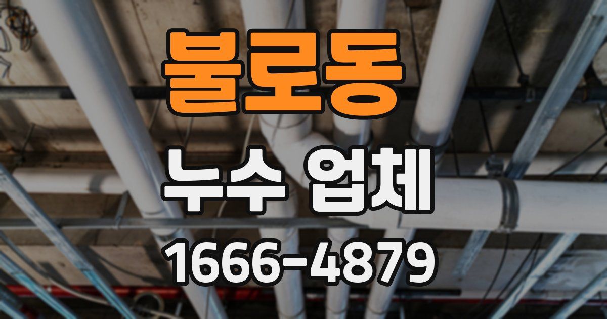 불로동 누수 업체