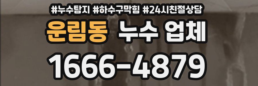 운림동 누수 업체