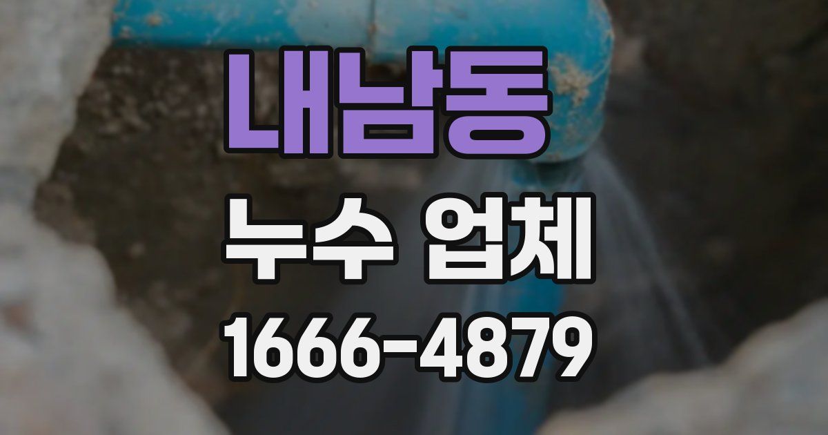 내남동 누수 업체