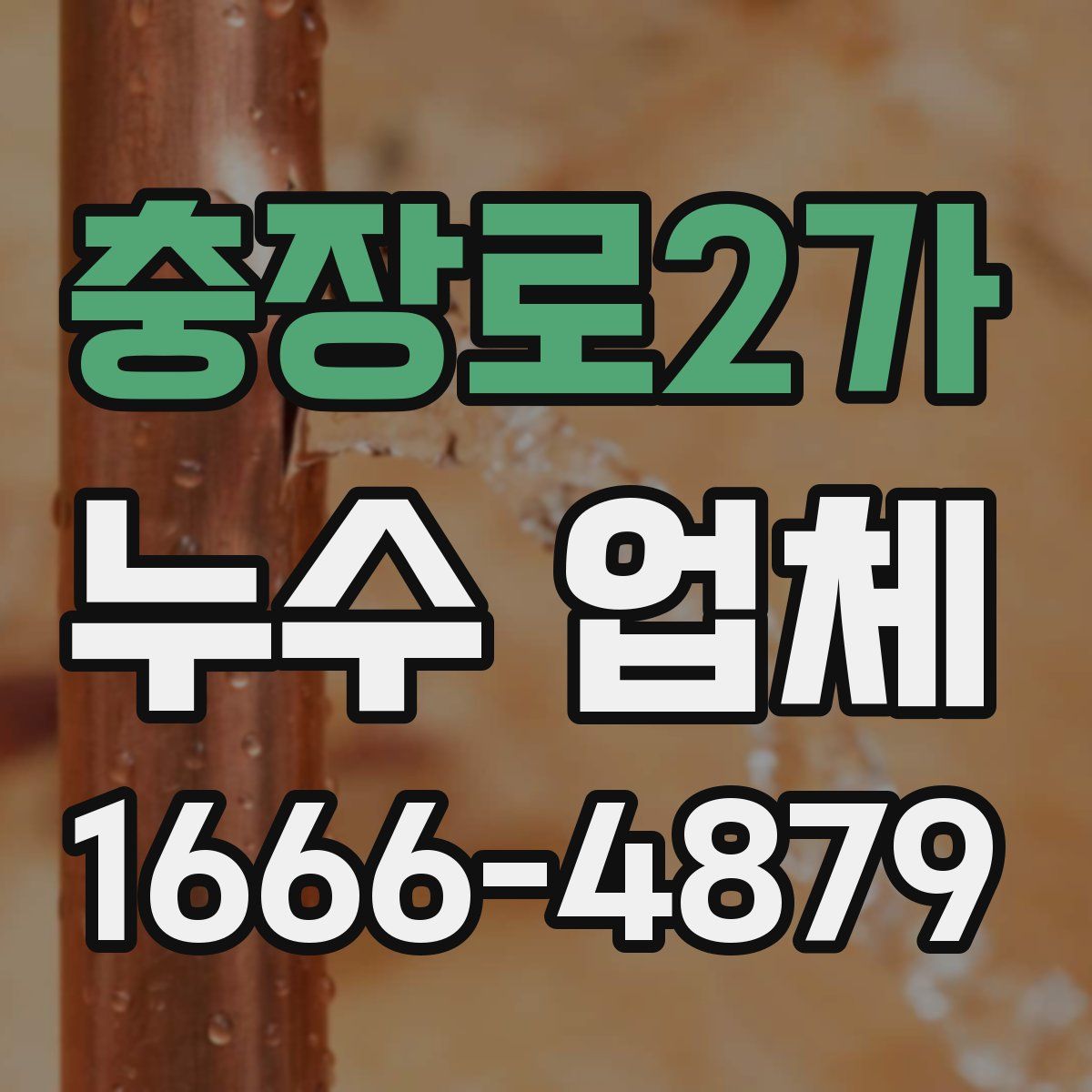 충장로2가 누수 업체
