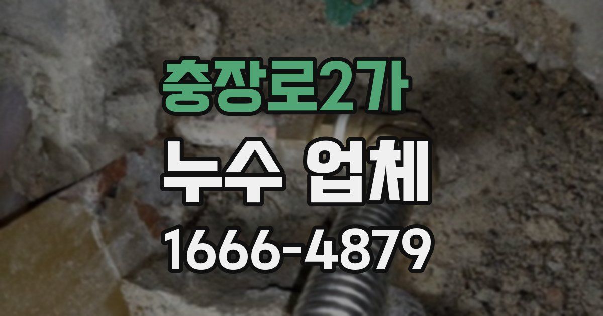 충장로2가 누수 업체