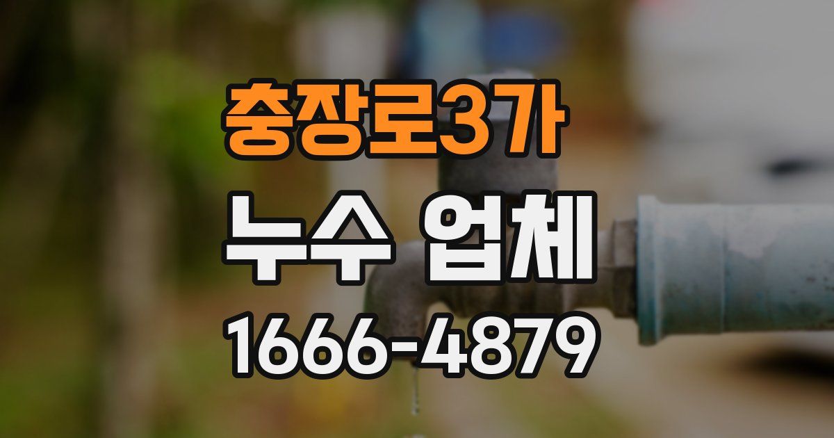 충장로3가 누수 업체