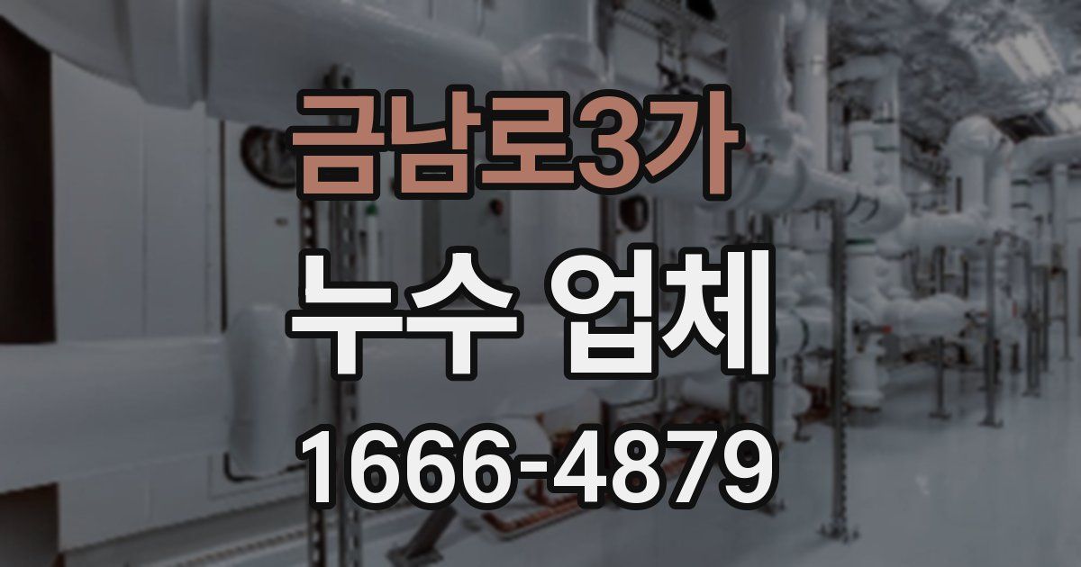 금남로3가 누수 업체