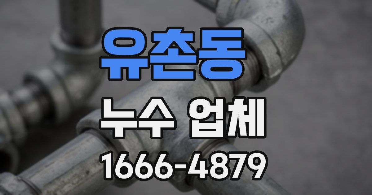 유촌동 누수 업체