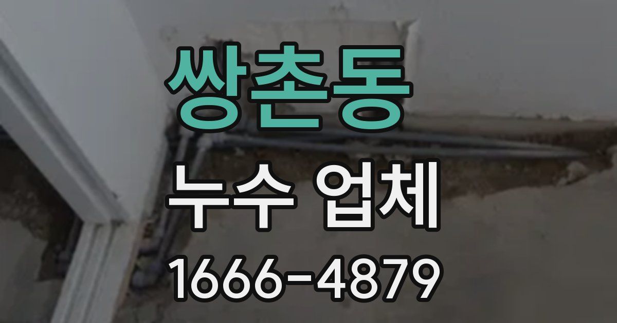 쌍촌동 누수 업체