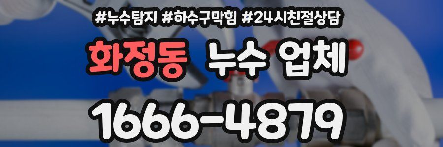 화정동 누수 업체