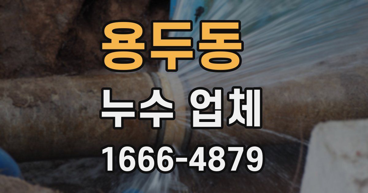 용두동 누수 업체