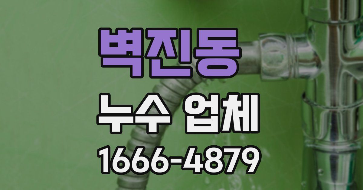 벽진동 누수 업체