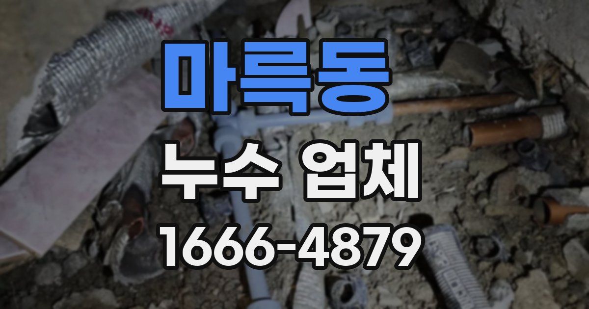 마륵동 누수 업체