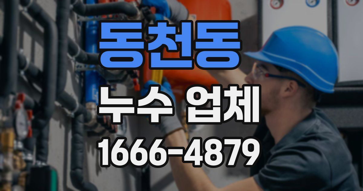 동천동 누수 업체