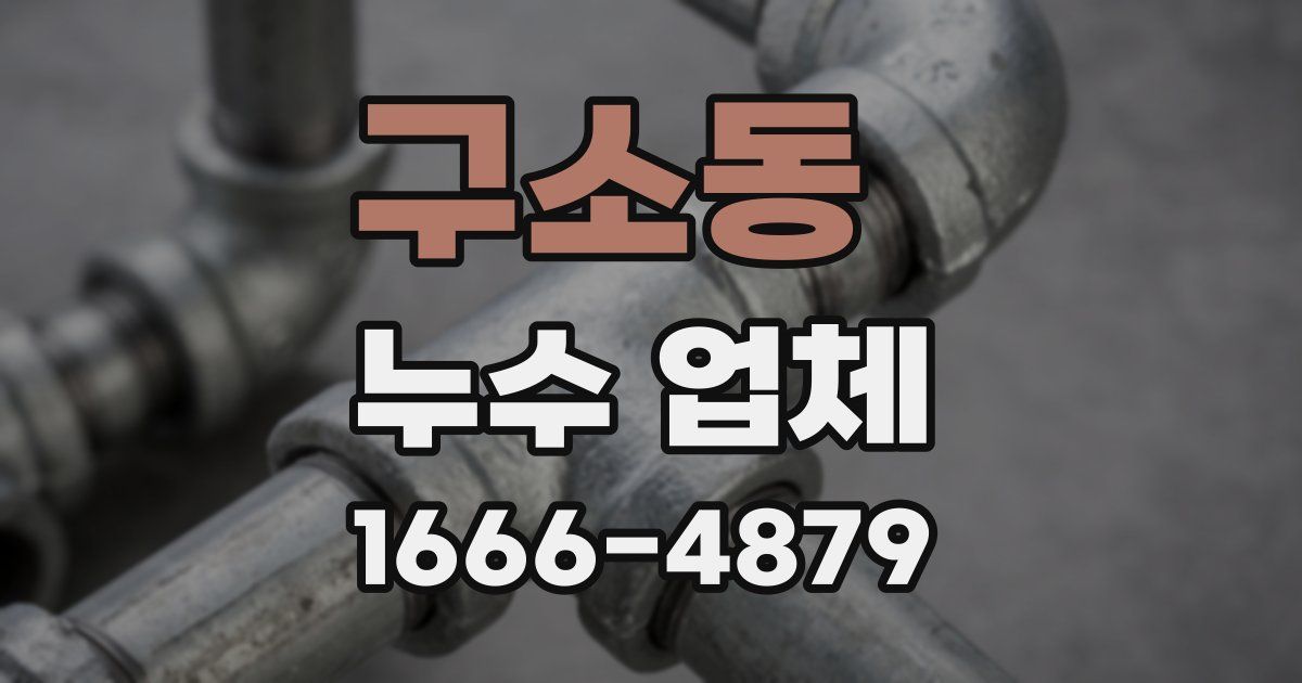 구소동 누수 업체
