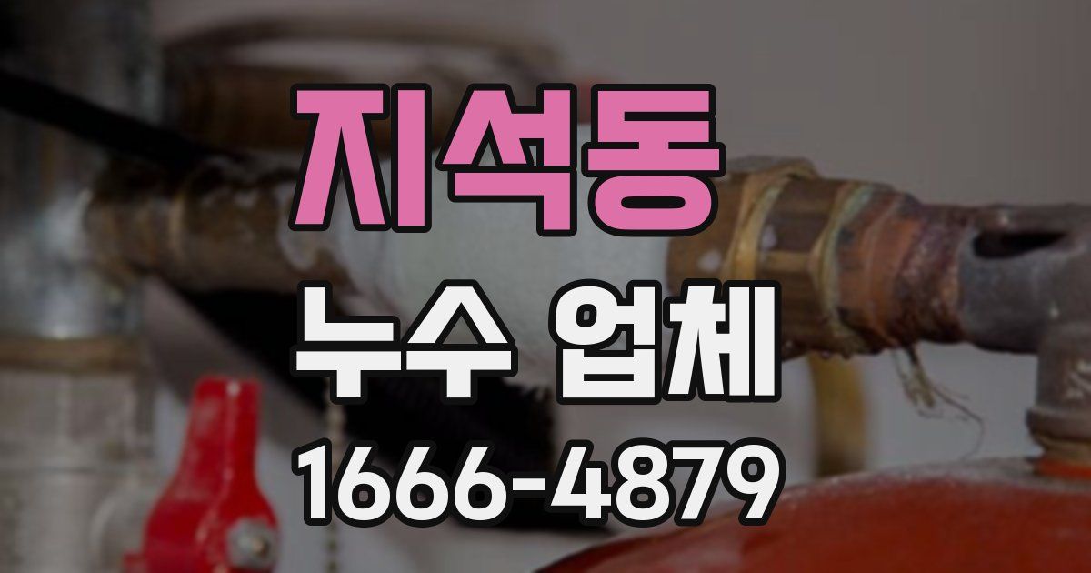 지석동 누수 업체