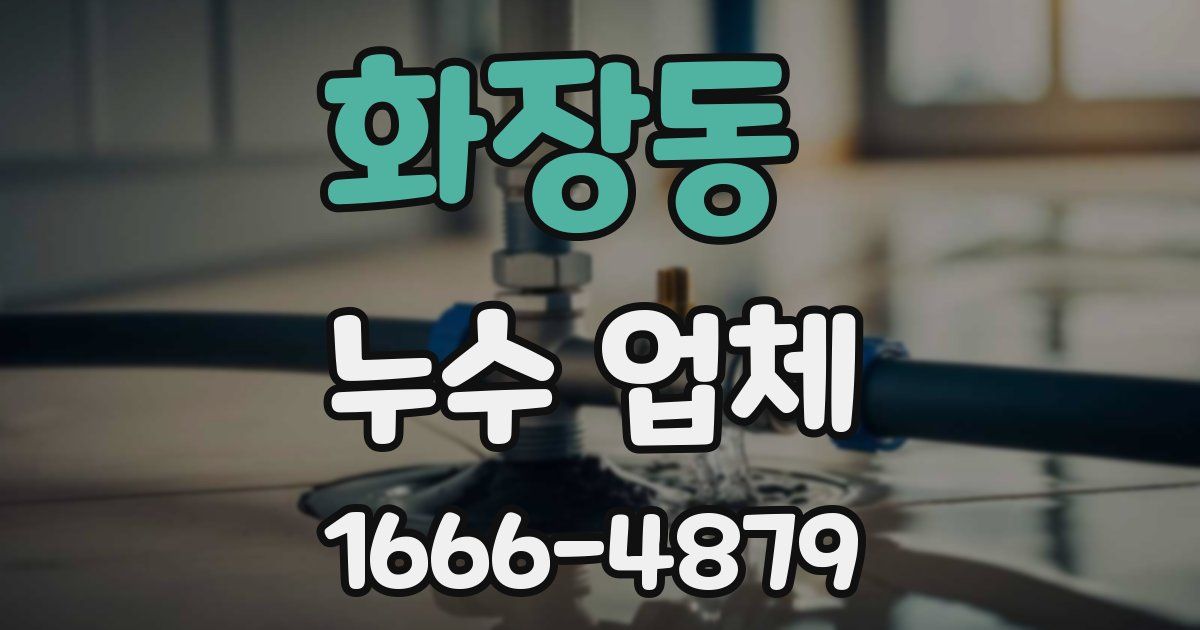 화장동 누수 업체