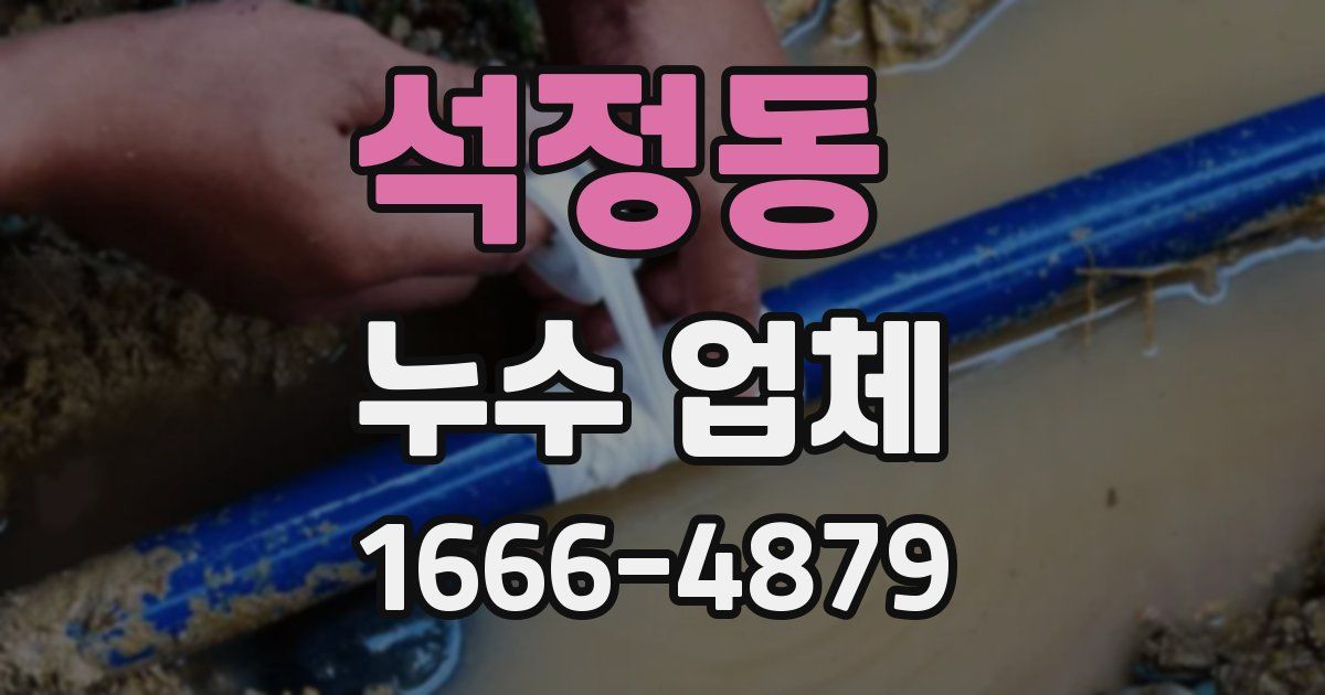 석정동 누수 업체