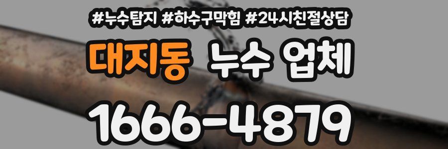 대지동 누수 업체