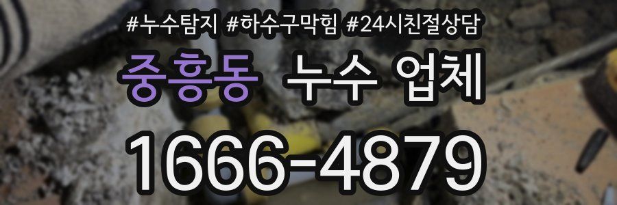 중흥동 누수 업체